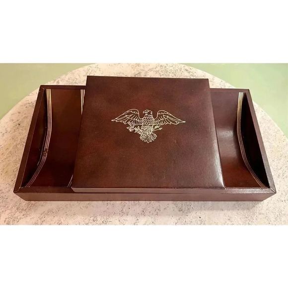 Brown Fantastic Vintage Condition Leather Like Fabric Jewelry Box - Picture 1 of 11